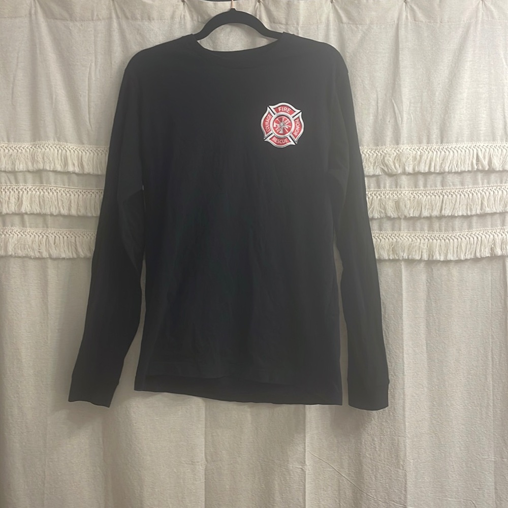 Fire Rescue / Fire Department long sleeve tshirt, size large